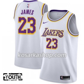 Dres Los Angeles Lakers Lebron James 23 Nike 2018-19 Bijela Swingman - Dječji